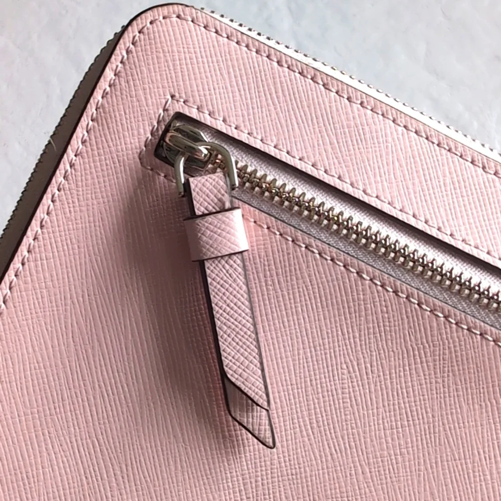 Kate Spade Soft Pink Small Zippered Wristlet Clutch Wallet
